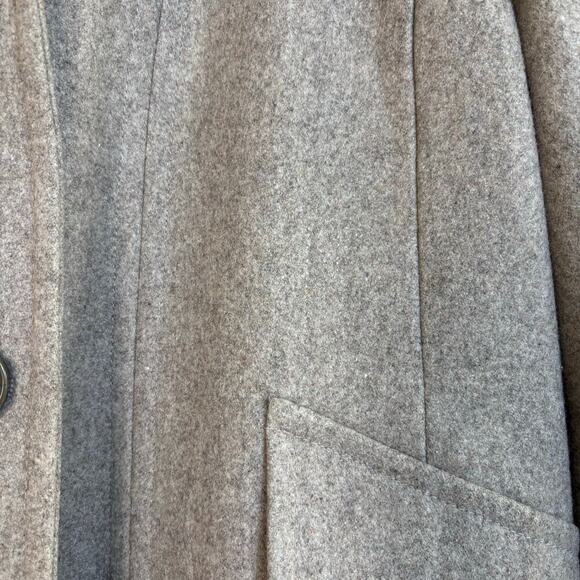 London Fog Wool Blend Pea Coat Size Large Buttons Closure mid-length cut - Picture 10 of 12